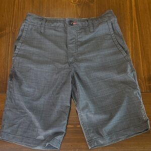 O'Neill Gray Plaid Men's Flat Front Shorts